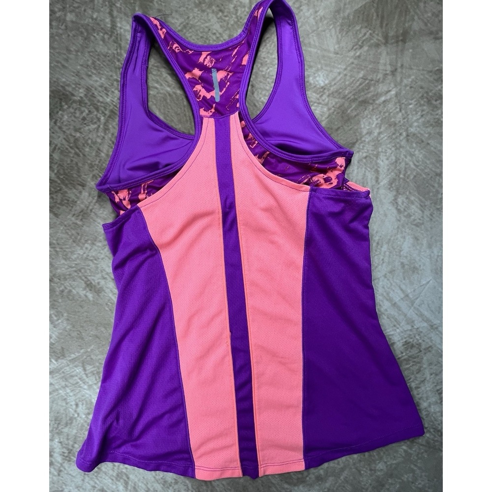 Purple And Orange Athletic Tank Top With Sports Bra Size M By Champion - Picture 2 of 5